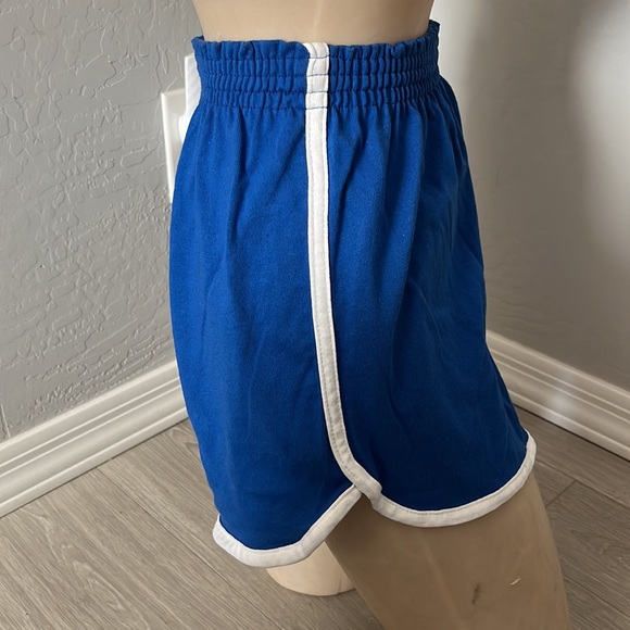 Blue with White Stripes Soffe Shorts for Sports/Cheerleading - Picture 3 of 5